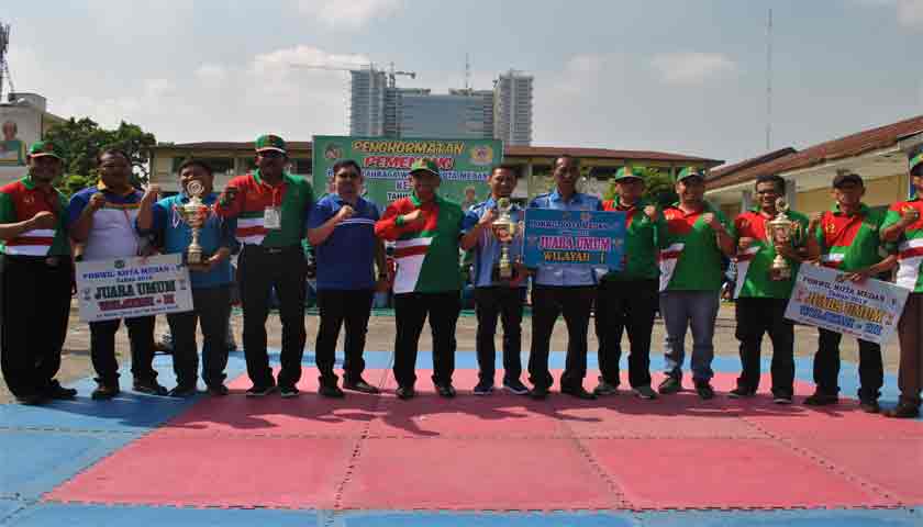 tiga kecamatan juara umum porwil medan 2019