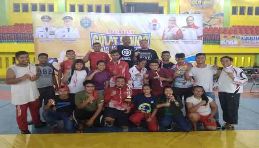 kabupaten karo juara umum kejuaraan gulat senior piala gubsu