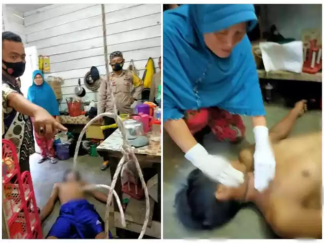 suami gantung diri