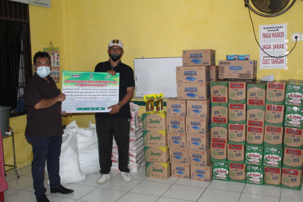 PTPN IV Salurkan Bantuan untuk Korban Banjir Medan