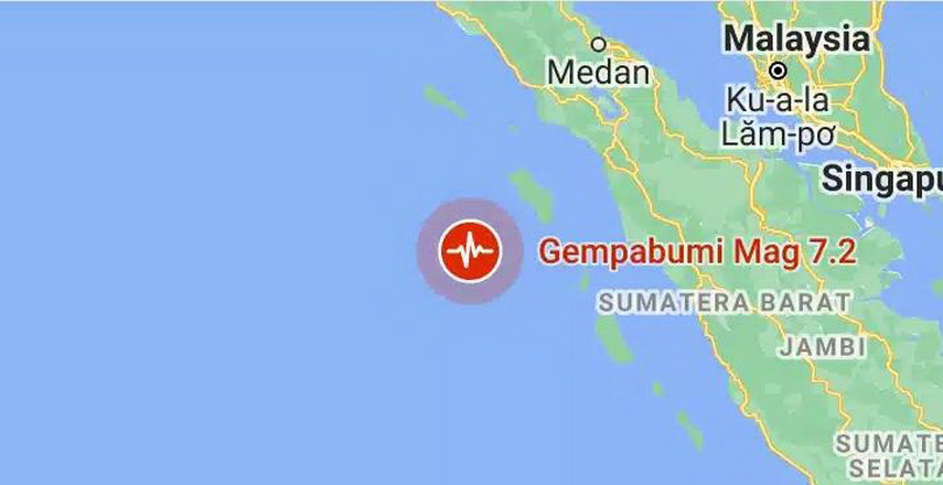 Gempa 7,2 SR Terjadi di Aceh Singkil