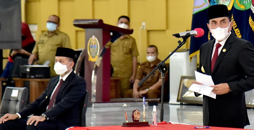 Gubernur Sumut Edy Rahmayadi melantik delapan Pejabat