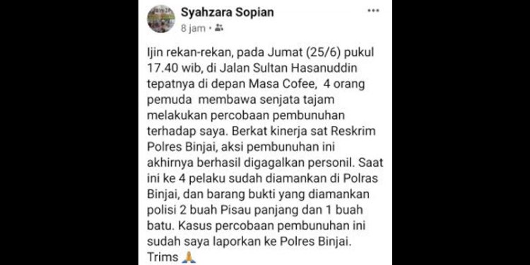 Korban percobaan pembunuhan