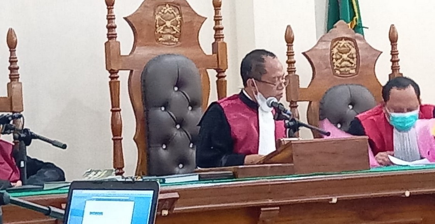 Persidangan perkara korupsi terbilang 'tidak biasa' berlangsung di Cakra 2 Pengadilan Tipikor Medan