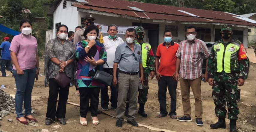 Bupati dan Ketua DPRD Karo Tinjau Pembangunan Jembatan Lau Tir di Desa Gunung