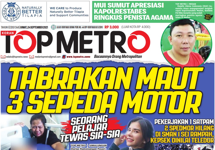 Epaper Top Metro Edisi 1348, Tanggal 24 September 2021