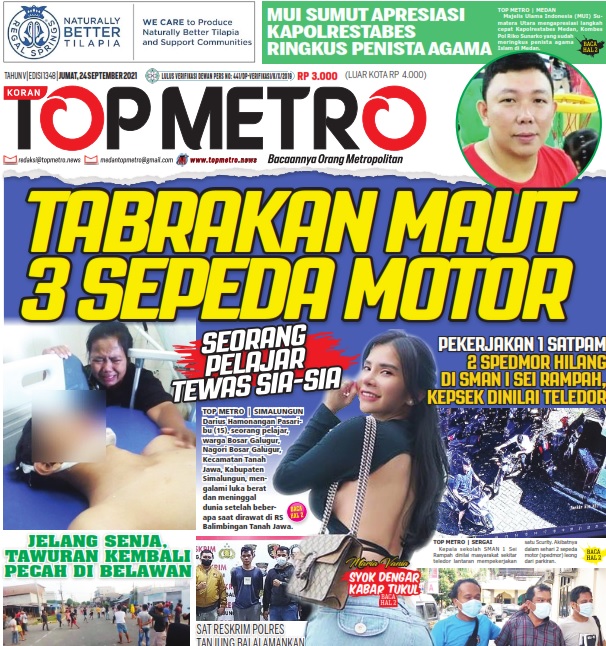  Epaper Top Metro Edisi 1348, Tanggal 24 September 2021
