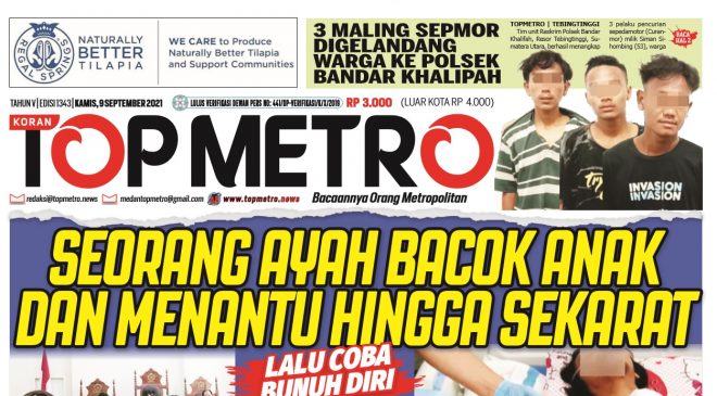 Epaper Top Metro Edisi 1343, Tanggal 9 September 2021