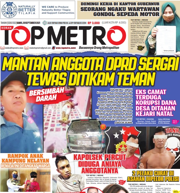 Epaper Top Metro Edisi 1352, Tanggal 30 September 2021