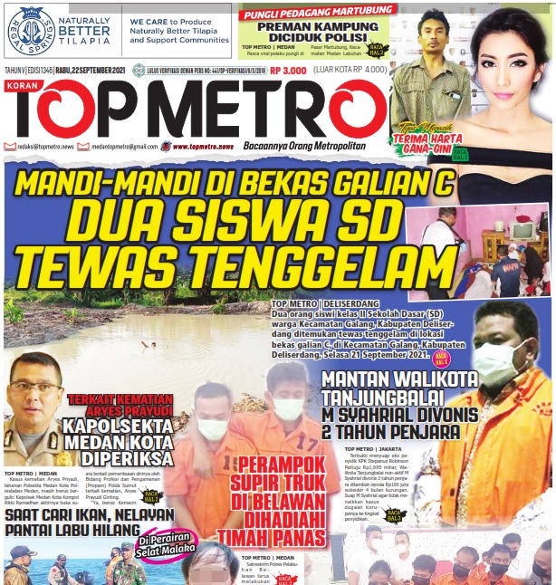 Epaper Top Metro Edisi 1346, Tanggal 22 September 2021