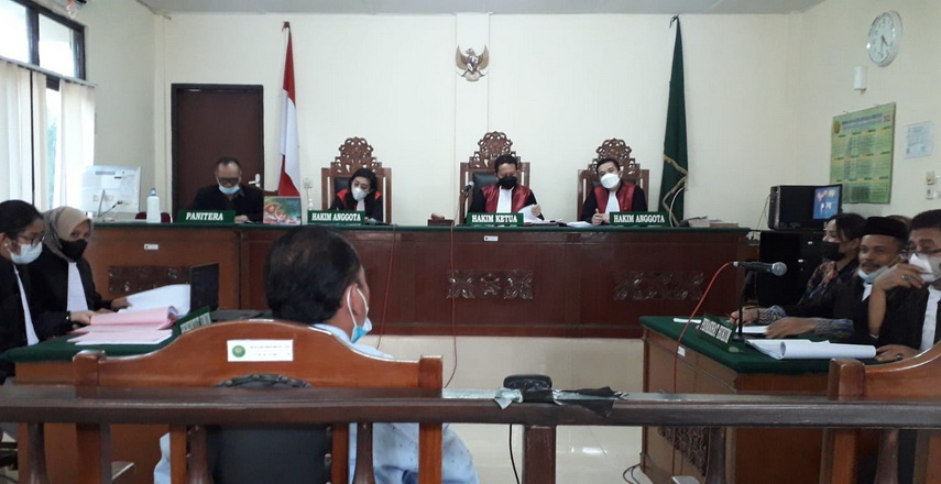 Persidangan No. Perkara 246/Pid.B/2021/PN.Stb dugaan bersaksi palsu