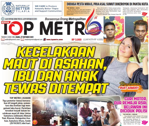 Epaper Top Metro Edisi 1364, Tanggal 27 Oktober 2021