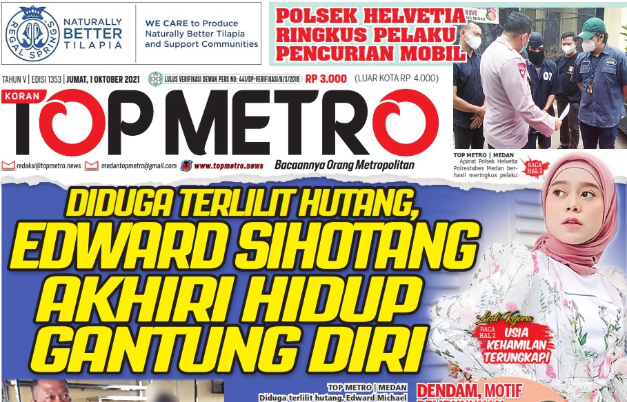 Epaper Top Metro Edisi 1353, Tanggal 1 Oktober 2021