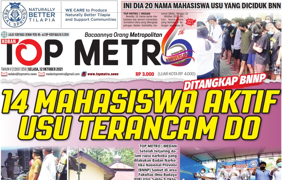 Epaper Top Metro Edisi 1359, Tanggal 12 Oktober 2021