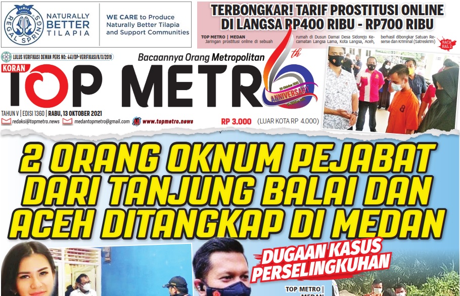 Epaper Top Metro Edisi 1360, Tanggal 13 Oktober 2021