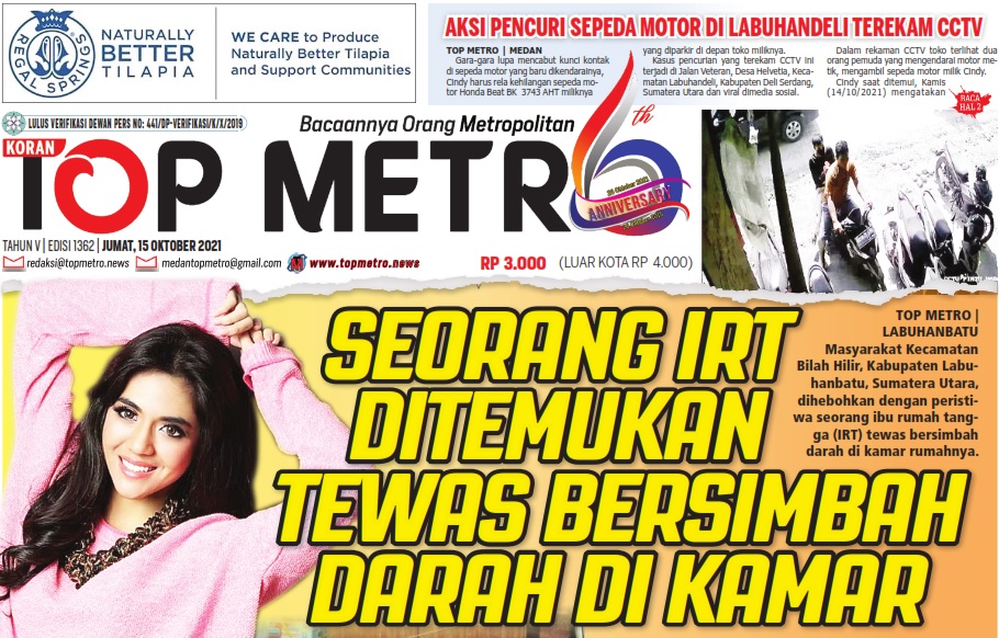 Epaper Top Metro Edisi 1362, Tanggal 15 Oktober 2021