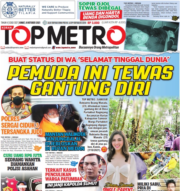 Epaper Top Metro Edisi 1357, Tanggal 8 Oktober 2021