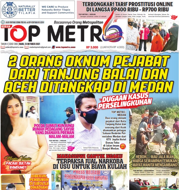 Epaper Top Metro Edisi 1360, Tanggal 13 Oktober 2021