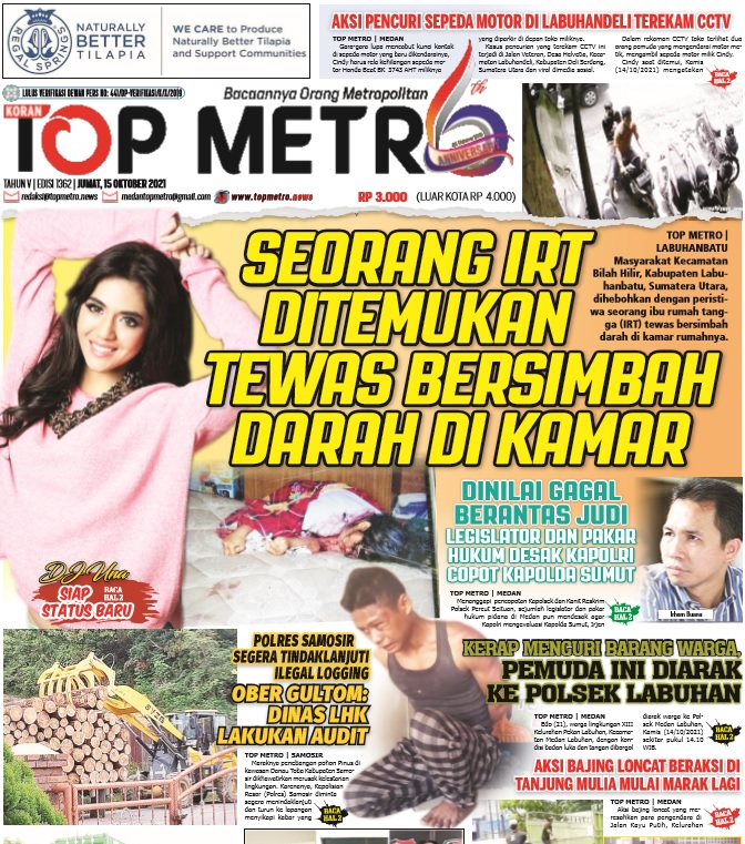  Epaper Top Metro Edisi 1362, Tanggal 15 Oktober 2021
