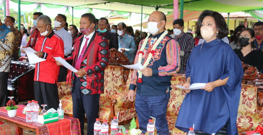 Bupati Taput Hadiri Pesta Pembangunan Gereja Pentakosta di Indonesia (GPdI) Karmel Desa Simamora Hasibuan