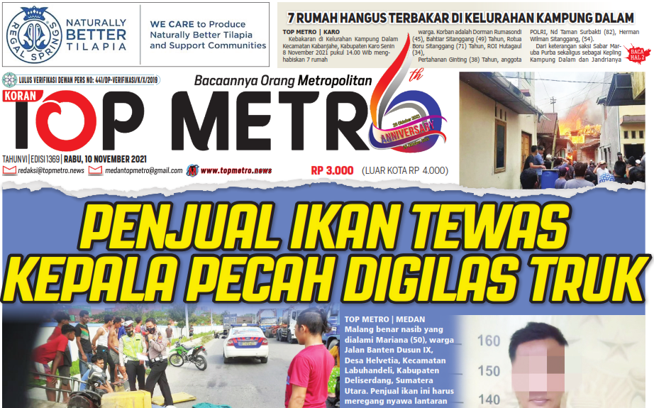Epaper Top Metro Edisi 1369, Tanggal 10 November 2021