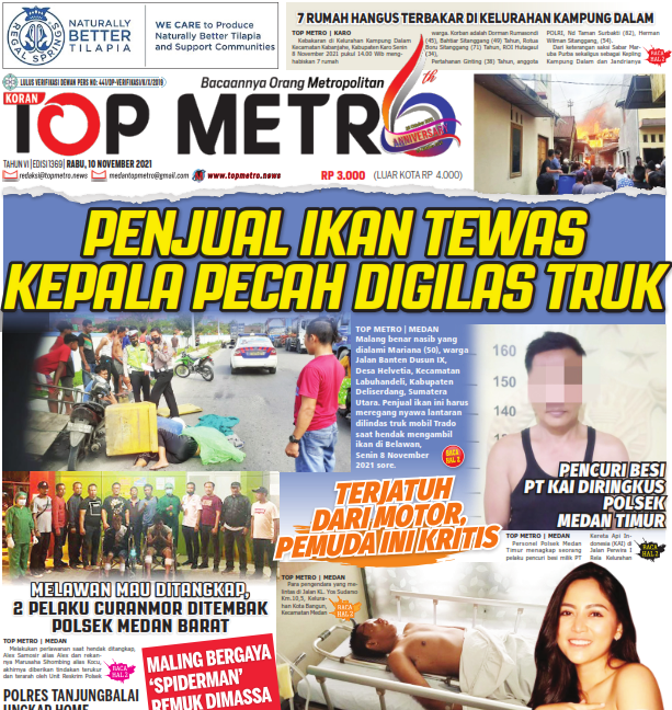 Epaper Top Metro Edisi 1368, Tanggal 8 November 2021