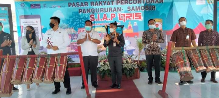 Bupati Samosir Launching Pembayaran Digital Berbasis QRIS di Pasar Tradisional Pangururan