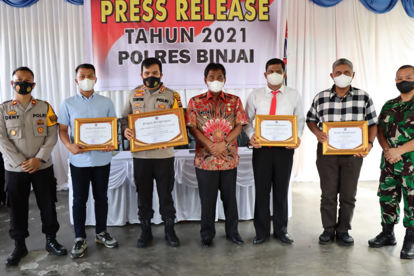 Polres Binjai Laksanakan Press Release GKTM Tahun 2021