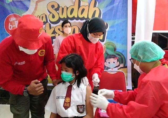 Badan Intelijen Negara (BIN) bersama Pemkab Taput launching Vaksinasi Covid-19 untuk anak usia 6 sampai 11 tahun