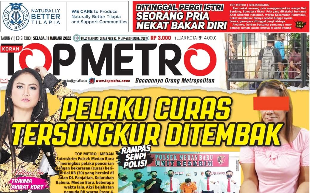 Epaper Top Metro Edisi 1383, Tanggal 11 Januari 2022