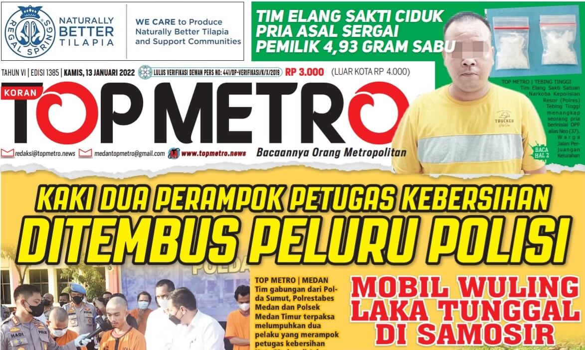 Epaper Top Metro Edisi 1385 Tanggal 13 Januari 2022