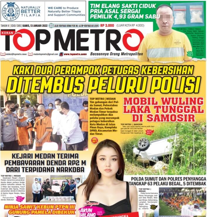 Epaper Top Metro Edisi 1385 Tanggal 13 Januari 2022