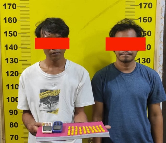 Polres Asahan Amankan 2 Pria Pengedar 100 Butir Pil Ekstasi