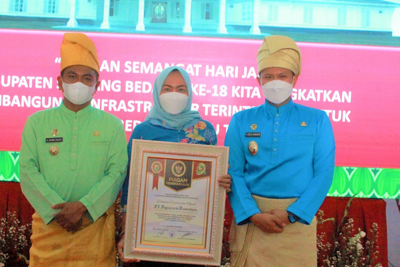 Regal Springs Indonesia Raih Penghargaan dari Pemkab Sergai