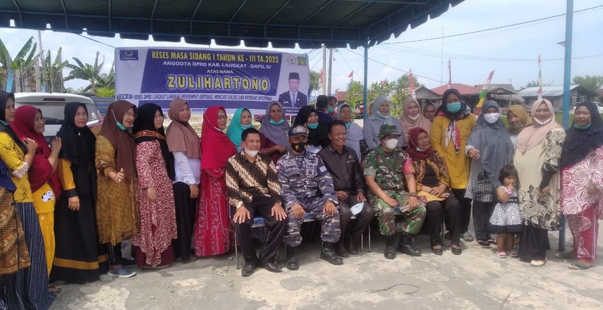 Anggota DPRD Langkat dari Fraksi Nasdem, Zulihartono, kembali menggelar reses di Desa Kwala Gebang, Kecamatan Gebang, Kabupaten Langkat, Minggu (30/1/2022).