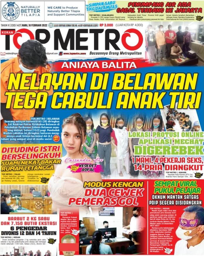 Epaper Top Metro Edisi 1347, Tanggal 16 Februari 2022