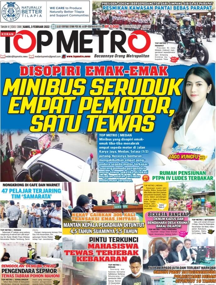 Epaper Top Metro Edisi 1398, Tanggal 3 Februari 2022