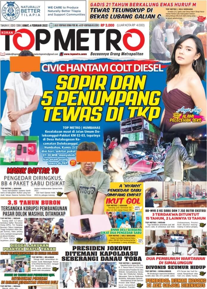 Epaper Top Metro Edisi 1399, Tanggal 4 Februari 2022