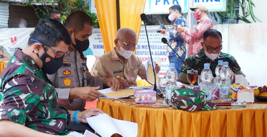 Bupati dan Forkopimda Asahan Ikuti Zoom Meeting bersama Kapolri