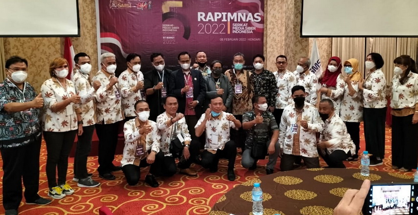 Rapat Pimpinan Nasional (Rapimnas) Serikat Media Siber Indonesia (SMSI) ke-5 Tahun 2022 berlangsung di Hotel Horison, Kota Kendari, Sulawesi Tenggara
