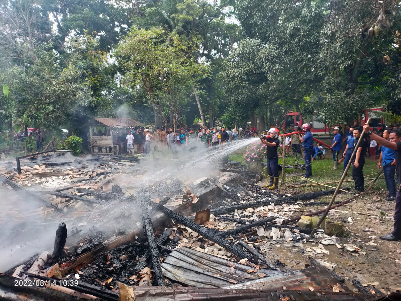 Arus Pendek, Rumah Warga Langkat Satriadi Ludes Dilalap Api