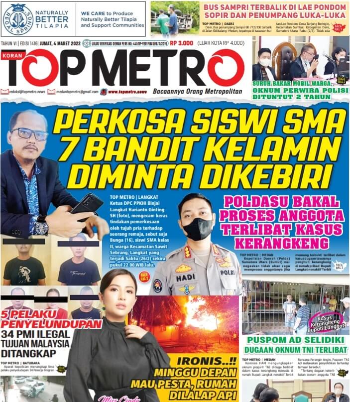 Epaper Top Metro Edisi 1416, Tanggal 4 Maret 2022