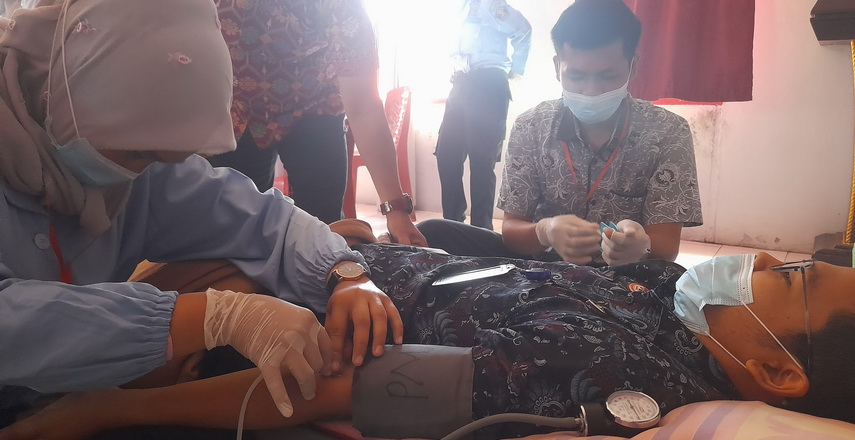 Lembaga Pemasyarakatan Kelas IIB Panyabungan Kanwil Sumatera Utara (Sumut) menggelar acara donor darah dalam rangka menyambut Hari Bhakti Pemasyarakatan ke 58 Tahun 2022, Kamis (24/3/2022).