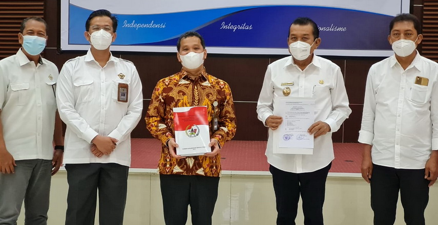 Wakil Bupati Taput Serahkan LKPD Unaudited ke BPK Perwakilan Sumatera Utara