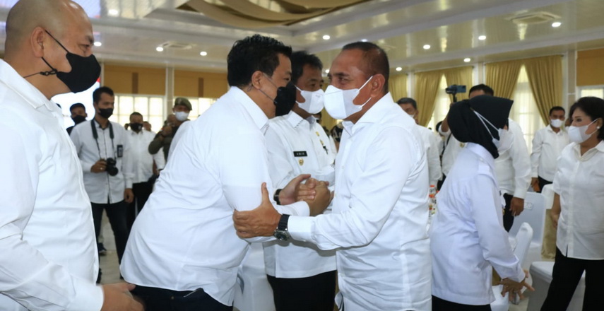 Bupati Samosir Vandiko T Gultom menghadiri acara pembukaan Musrenbang RKPD Provinsi Sumatera Utara Tahun 2023.