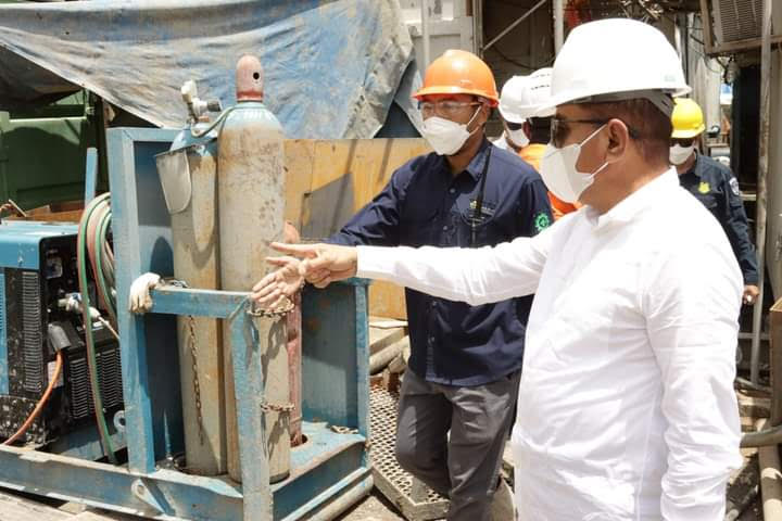 Gubernur Sumatera Utara Edy Rahmayadi melakukan kunjungan kerja meninjau langsung lokasi insiden semburan lumpur dan asap hitam sumur bor PT Sorik Marapi Geothermal Power (SMGP)