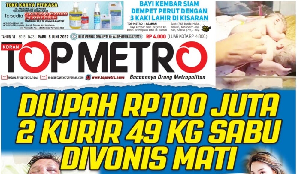 Epaper Top Metro Edisi 1473, Tanggal 8 Juni 2022