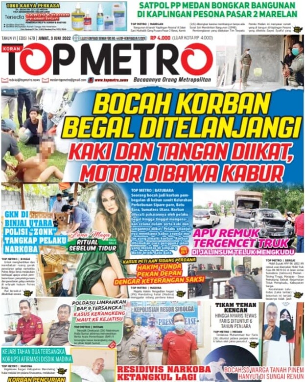 Epaper Top Metro Edisi 1470, Tanggal 3 Juni 2022