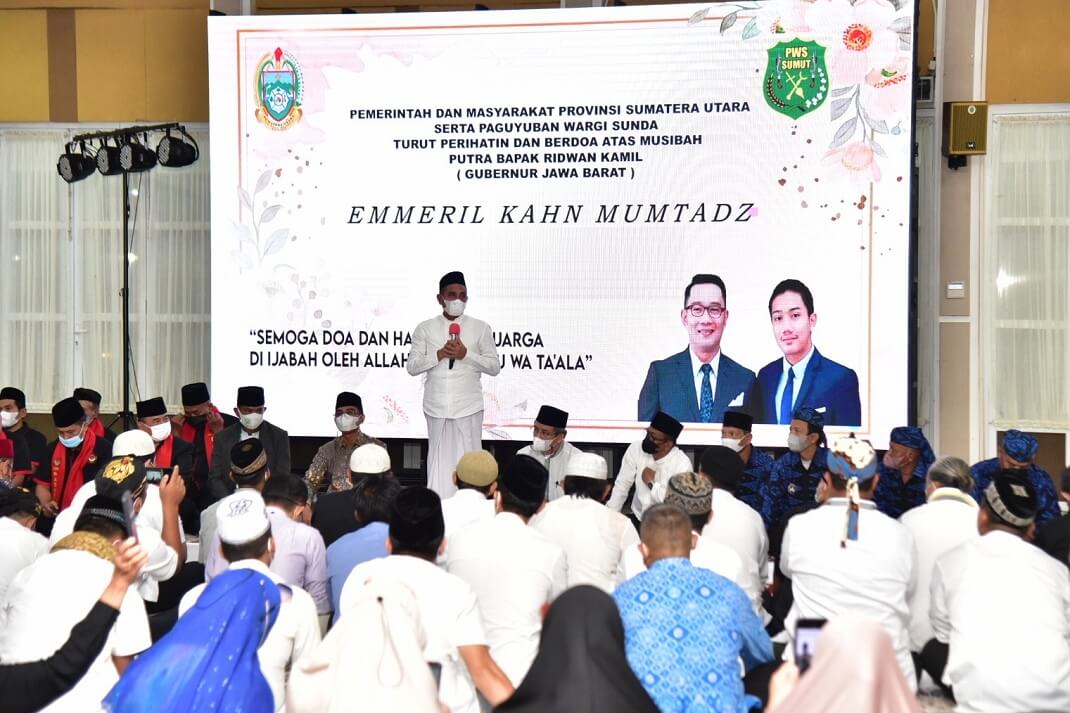 Gubsu dan Paguyuban Wargi Sunda Sumut Gelar Doa Bersama untuk Anak Ridwan Kamil