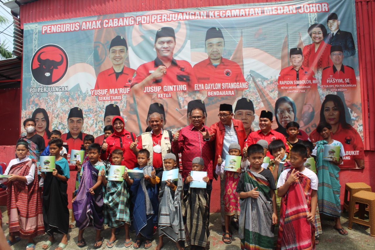 Ratusan Anak di Medan Johor Ikuti Khitanan Massal Baksos PDIP